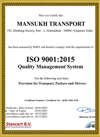 Transport Service in Ahmedabad Gujarat